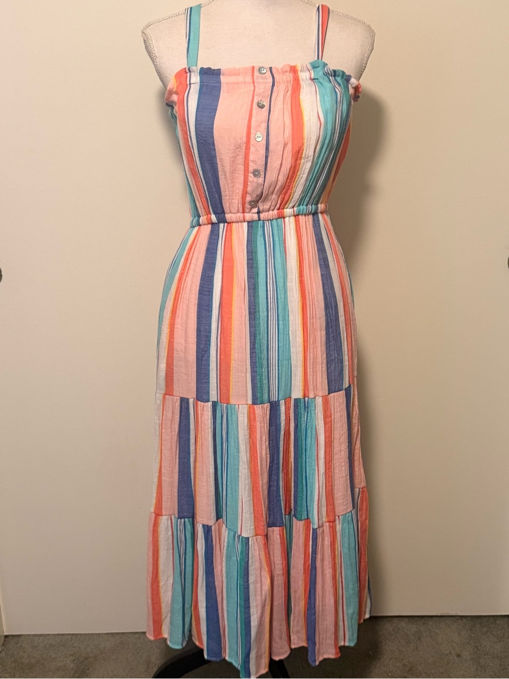 Robert Louis Striped Maxi Dress Size S